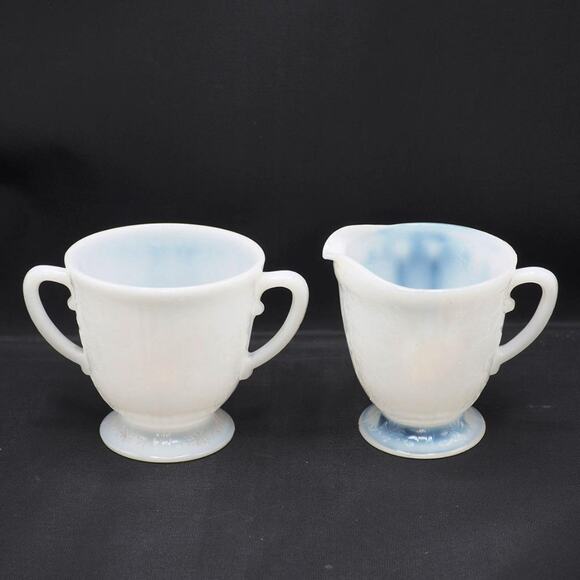 Macbeth Evans American Sweetheart White Creamer Sugar Set - Picture 1 of 6